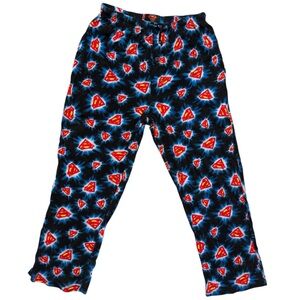 DC Comics Superman Logo Pajama Pants - Blue and Red